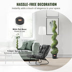VEVOR Artificial Boxwood Topiary Tree, 60 inch Tall (2 Pieces), Spiral Faux Topiary Trees, Faux Plant w/Extra Leaves & Pot & Small Decoration, UV Rated Greenery Set for Home Decor Indoor/Outdoor