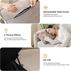 104'' Modular Sectional Sofa with All Seats Storage, Oversized U Shaped Couch for Living Room,3-Seater Comfy Cloud Couches with Movable Ottoman,Big Sectional for Bedroom,Velet,Khaki