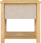 Christopher Knight Home Zeri Bedroom Nightstands Set of 2, Wood Nightstand with Drawers, Small Bedside Table Set of 2, End Table for Living Room, Multipurpose Storage Cabinet, Natural + Beige