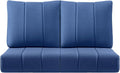 Luxury 24x24x6 Inch Kitty Outdoor Seat Cushions - Set of 2 Water Resistant Patio Chair Comfortable Cushion for Rattan Dining Rocker Glider Loveseat Couch Sectional Sofa - Navy Blue