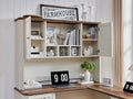 T4TREAM 59" Home Office Desk Hutch with Ample Storage, Only Match VSC Series Farmhouse Desk (Antique White)