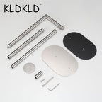 Brushed Nickel Freestanding Toilet Paper Holder with Reserve for Bathroom with Weighted Base, Modern Tissue Roll Holder Stand