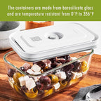 ZWILLING Fresh & Save Glass Airtight Food Storage Container, Meal Prep Container - Medium