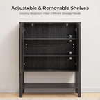 SICOTAS Shoe Cabinet with Storage - 3 Pieces Farmhouse Boho Shoe Organizer with Rattan Doors & Shelves, 5 Tier Free Standing Shoe Rack Storage Cabinet for Entryway, Hallway, Foyer, Closet (Obsidian)