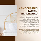 Kouboo Sunflower Rattan Queen Headboard Bedroom Bedroom Furniture Headboard Tropical Decor Bohemian Decor Natural