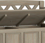 SIMPLIHOME Amherst Entryway Storage Bench - 48 inch Wide Solid Wood Hallway Seat in Distressed Grey, Transitional Bench for Entryway or Living Room with Lift-Up Lid and Spacious Storage