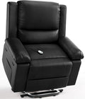 GarveeHome Power Lift Recliner Chair - Heat and Massage, PU Leather, Adjustable Back and Legs, Electric Lift Chair Designed for The Elderly and People with Mobility impaired