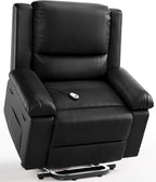 GarveeHome Power Lift Recliner Chair - Heat and Massage, PU Leather, Adjustable Back and Legs, Electric Lift Chair Designed for The Elderly and People with Mobility impaired