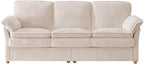 ONBRILL 86.6" Corduroy Couches for Living Room, Comfy 3 Seater Sofa with Pillow-Top Armrest & Dual-Layer Cushions, Mid Century Modern Couch for Bedroom, Apartment, Beige
