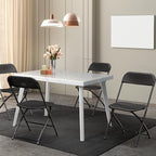 VINGLI 1 Pack Black Plastic Folding Chair, Indoor Outdoor Portable Stackable Commercial Seat with Steel Frame 350lb. Capacity for Events Office Wedding Party Picnic Kitchen Dining