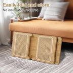 Foldable Japanese Floor Table Lightweight,No Assembly Required, Eco-Friendly Wood,Low Table for Sitting on the Floor, Perfect for Tatami,Meditation,Living Room Use (Natural Wood Color, 47.24 INCH)