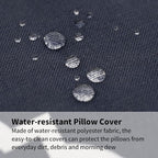 Outdoor Cushion Set for Patio Furniture Deep Seat Chair Cushions Weather Resistant Sofa Chair Pad, 24.4x23.6 Inch, Blue Diamond