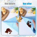 200 PCS Disposable Dish Cloths Reusable Blue Cleaning Towels Multi-Purpose Absorbent Handy Wipes for Kitchen, Countertops, Bathroom, Office, 13.7x15.7 Inch