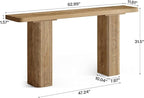 Tribesigns 63-Inch Long Entryway Table, Farmhouse Console Table Behind Couch, Modern Wooden Entry Stand with Fluted Deign for Living Room, Hallway, Foyer, Entrance