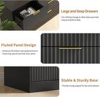 Dresser for Bedroom with 9 Drawer, 63” Long Black Dresser Modern Chest of Drawers with Metal Handle, Wood TV Stand Storage Organizer for Bedroom, Living Room, Black
