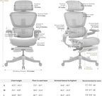 HINOMI H1 Pro V2 Ergonomic Office Chair with Foot Rest - Comfy Home Office Desk Computer Chair, Comfortable Mesh Seat with Adjustable Back Support (Black, Medium)