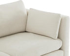 CHITA Modular Sectional Sofa, FSC Certified L Shaped Couch with Reversible Chaise, Modular Sectional Couch for Small Space, 78 Inch Width, 3 Seat Modular Sofa with Storage Ottoman, Linen