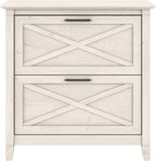 Bush Furniture Key West 2 Drawer Lateral File Cabinet in Linen White Oak, Document Storage for Home Office, Accent Chest with Drawers