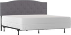 Hillsdale Provence Upholstered, King/Cal King Headboard with Frame, Glacier Gray