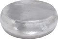 Deco 79 Aluminum Metal Living Room Coffee Table Drum Shaped Table with Hammered Design, Center Table 42" x 42" x 14", Silver