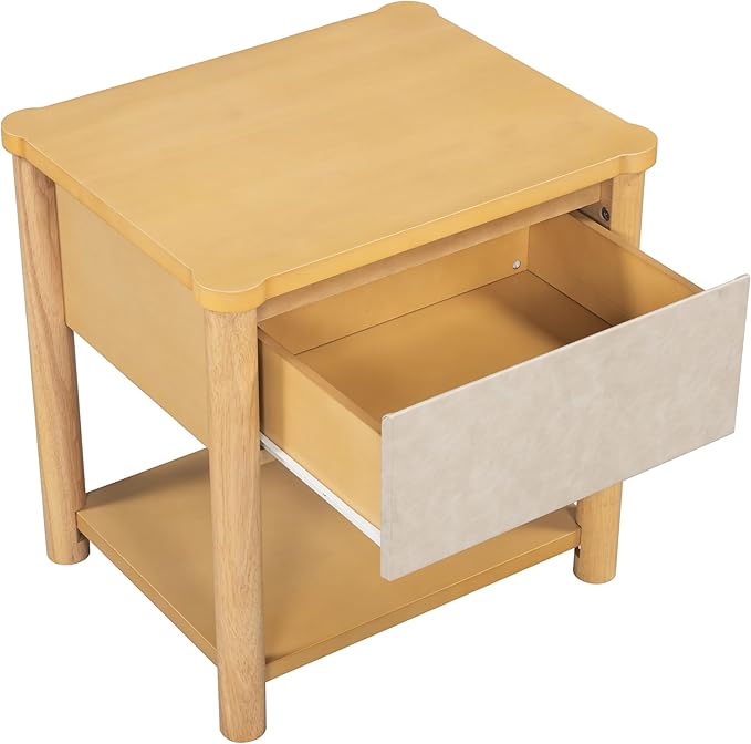 Christopher Knight Home Zeri Bedroom Nightstands Set of 2, Wood Nightstand with Drawers, Small Bedside Table Set of 2, End Table for Living Room, Multipurpose Storage Cabinet, Natural + Beige