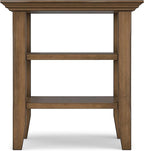 SIMPLIHOME Acadian SOLID WOOD 19 Inch Wide Square Transitional End Table in Rustic Natural Aged Brown, For the Living Room and Bedroom