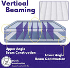 Beautyrest Hi-Loft Twin Size Air Mattress with Vertical Beam Construction, Edge Support, External Pump and Puncture Resistant Vinyl for Guests and Camping (Pack of 2)