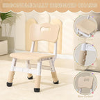 Kids Table & Chairs Set, Height Adjustable Toddler Study Table with Anti-Slip Foot Covers, Ages 2-10