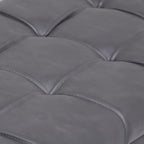 SIMPLIHOME Dover 44 inch Wide Contemporary Rectangle 3 Pc Storage Ottoman in Stone Grey Vegan Faux Leather, Assembled, for the Living Room, Entryway and Family Room