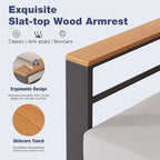 Aoxun Aluminum Patio Furniture Set 3 Seats, Oversized Outdoor Sectional with Washable Thick Cushions, Coffee Table and Waterproof Cover, Patio Conversation Sets for Porch, Balcony, Deck