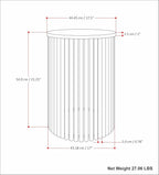 SIMPLIHOME Demy 18-inch Wide Metal Accent Table in White Marble/Black Metal, Round Side Table for Living Room, Bedroom, or Office, Industrial Style, Assembled