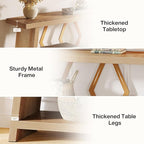 Tribesigns 70.86-Inch Extra Long Console Table for Living Room, 2-Tier Sofa Table Behind Couch with Storage, Wooden Console for Entryway Hallway, Light Oak Brown