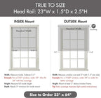 Madison Park Galen Cordless Roman Shade, 23"W x 64"H, Sheen Grey – Room Darkening, Thermal Insulated, Energy Efficient Window Blind with Subtle Sheen Basketweave Fabric for Privacy