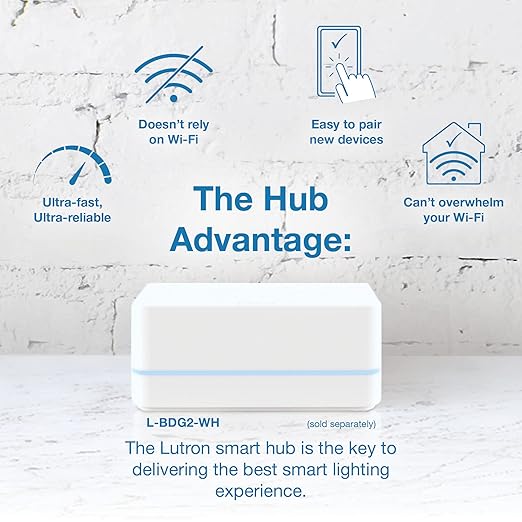 Lutron Caseta Original Smart Light Switch (Lutron Smart Hub Required), for Home, LED Lights, and Fans, 6 Amp, Single-Pole/3-Way, Neutral Required, PD-6ANS-LA, Almond, 3 Pack