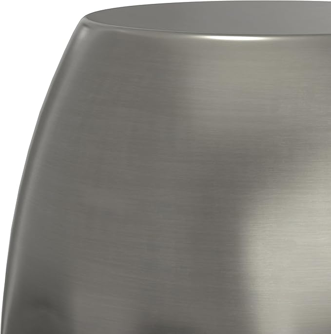 SIMPLIHOME Flanigan Industrial 16 inch Wide Metal Accent Side Table in Antique Silver, Fully Assembled for the Living Room and Bedroom