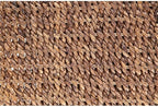 MAKLAINE 78.5" Banana Leaf Panel Headboard in Honey/Dark Brown