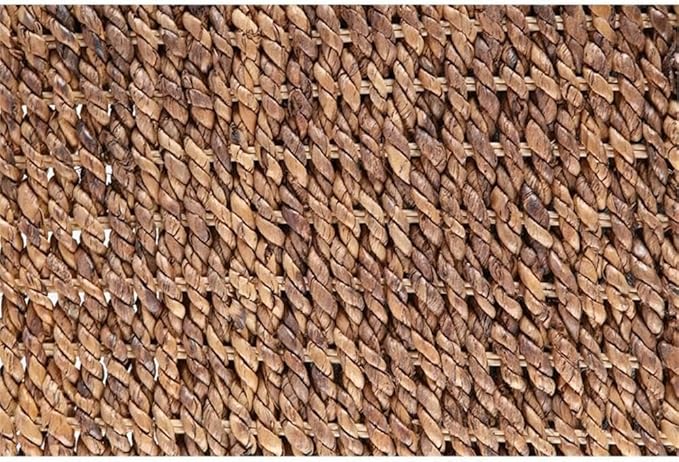 MAKLAINE 78.5" Banana Leaf Panel Headboard in Honey/Dark Brown