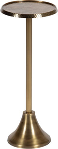 Kate and Laurel Sanzo Bohemian Side Table, 9 x 9 x 23, Gold, Decorative Pedestal End Table for Display and Storage