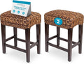Bird Rock Home Seagrass Backless Counter Stool | Set of 2 | Handwoven | Natural Fibers | Fully Assembled