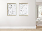 Kate and Laurel Sylvie 871 Modern Circles & 869 Going in Circles Framed Canvas Wall Art Set by Teju Reval of SnazzyHues, 2 Piece Set 28x38 Bright Gold, Modern Abstract Art for Wall