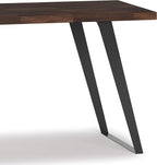 SIMPLIHOME Lowry SOLID WOOD and Metal Modern Industrial 54 inch Wide Home Office Desk, Writing Table, Workstation, Study Table Furniture in Distressed Charcoal Brown