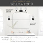 Kichler Tully 32" Vanity Light in Chrome, 4-Light Modern Bathroom Light with Satin Etched Cased Opal Glass, (32" W x 6.5" H), 45152CH