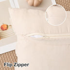Kevin Textile Fall Pillow Covers 18x18 Inch Set of 2 Soft Pumpkins Decorative Square Pillowcases Plush Autumn Faux Fur Cushions Harvest Gift for Couch Sofa Chair Bedroom Home Decor, Beige