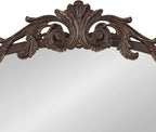 Kate and Laurel Arendahl Ornate Traditional Square Arched Mirror; 28 x 30; Bronze; Decorative Baroque Style Vintage Arch Mirror with Wide Frame and Ornamental Crown