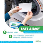 Purecise - Toss & Go - Unscented Laundry Detergent Sheets - No Mess, Skin-Friendly, Fast-Dissolving, Scent Free - 240 Loads - 30ct Pack of 4