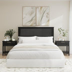 Bush Home 65-inch Full/Queen Headboard with 2 Nightstands, Bedroom Furniture, Camille Collection, Onyx Birch