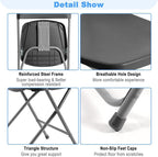 80 Pack Plastic Folding Chairs, Portable Party Chairs, Stackable Commercial Seats with Steel Frame for Home Office Wedding Party Indoor Outdoor Events Chairs, 350lbs Capacity,Gray