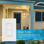 Lutron Caseta Original Smart Light Switch (Lutron Smart Hub Required), for Home, LED Lights, and Fans, 6 Amp, Single-Pole/3-Way, Neutral Required, PD-6ANS-LA, Almond, 3 Pack