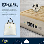 Serta Raised Air Mattress with Never Flat Pump | Luxury Inflatable Mattress with Built in Air Pump to Ensure a Good Night’s Rest | Heavy Duty Blow Up Mattress with Self Inflating Pump