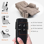 Lift Chair Recliners Lay Flat Sleeping Dual Motor for Elderly Infinite Position Recliner with Heat Massage Up to 400 LBS Electric Power Lift Recliner
